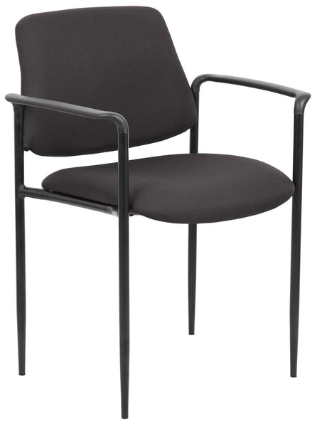 Boss Upholstered Stacking Chair [B9503] Boss Office Products Black BK Stacking Chair B9503-BK
