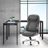 Deluxe Bonded Leather Executive Chair With Flip-Up Arms [ECH620636] Office Star Executive Chair