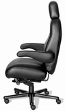 ERA Office Chairs OF-HENRY Henry black big and tall office chair, side view showing seat and back profile