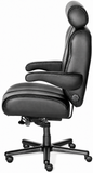 ERA Office Chairs OF-MARA Marathon black office chair, side view with headrest and padded arms