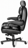 ERA Office Chairs OF-PACI Pacifica black executive chair, side view with segmented cushions and padded arms