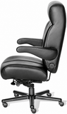 ERA Office Chairs OF-PREM Premier black executive office chair, side view of cushioned seat and back