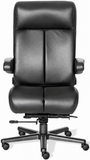ERA Office Chairs OF-PREM Premier black executive office chair, front angled view with wide headrest