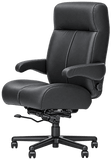 ERA Office Chairs OF-PREM Premier black executive office chair, front angled view with contoured back