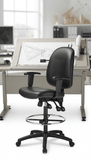 Harwick Ergonomic Leather Drafting Chair [6058C-D-L] Harwick Drafting Chair