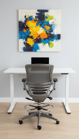 Harwick Evolve All Mesh Heavy Duty Drafting Chair - Gunmetal Finish [2250D-BK] Harwick Mesh Chair