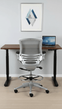 Harwick Evolve All Mesh Heavy Duty Drafting Chair - Platinum Finish [2250D-GY] Harwick Mesh Chair