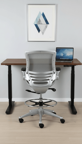 Harwick Evolve All Mesh Heavy Duty Drafting Chair - Platinum Finish [2250D-GY] Harwick Mesh Chair