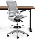 Harwick Evolve All Mesh Heavy Duty Drafting Chair - Platinum Finish [2250D-GY] Harwick Mesh Chair