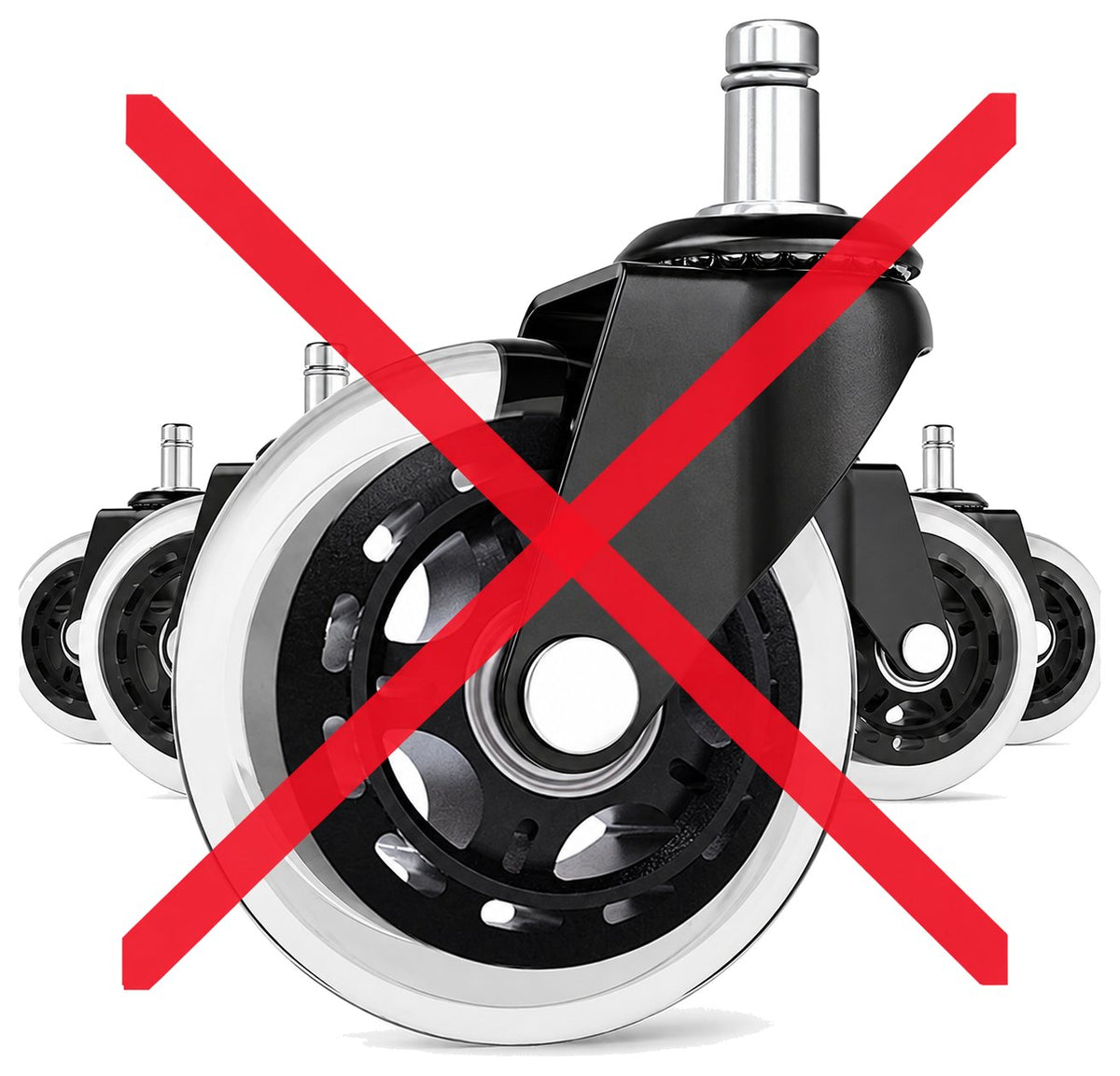 Harwick Universal Soft Wheel Casters, Set of 5 [HF-CASTER] – Office ...