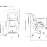 Lorell Big and Tall Leather Office Chair with 500 Lb. Capacity [LLR99845] Lorell Big & Tall Chairs LLR99845