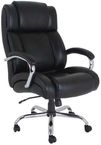 Lorell Big and Tall Leather Office Chair with 500 lbs. Capacity [LLR99845] Lorell Big & Tall Chairs LLR99845