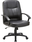 Lorell Chadwick Mid Back Leather Chair [60121] Lorell Mid Back Desk Chair LLR60121