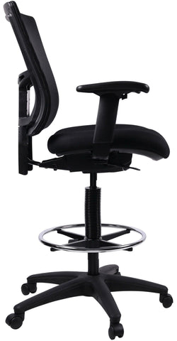 Lorell Mesh Back Drafting Chair with Chrome Footring [LLR43100] Lorell Drafting Chair LLR43100