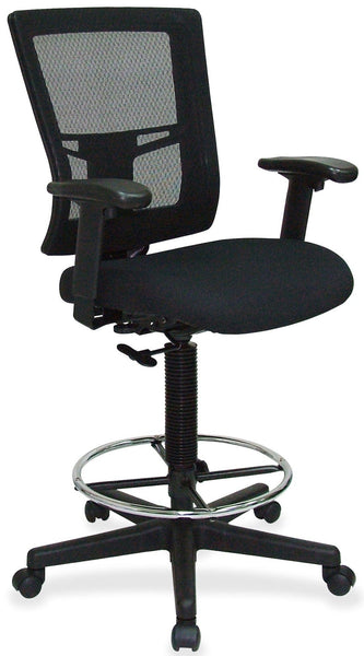 Lorell Mesh Back Drafting Chair with Chrome Footring [LLR43100] Lorell Drafting Chair LLR43100