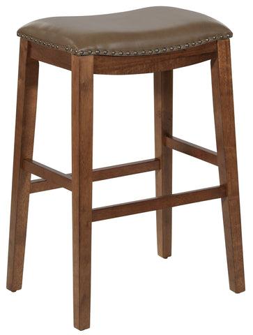 Metro 29" Saddle Stool, Espresso Legs, Bonded Leather [MET1529] Office Star Molasses Stool MET1529-BD23