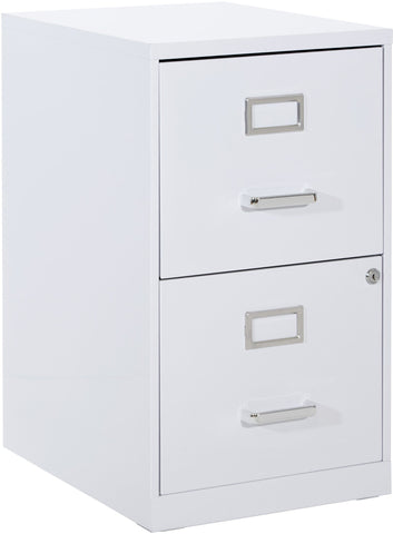 Office Star 2 Drawer Metal File Cabinet [CF2DR] Office Star White File Cabinet CF2DR-11