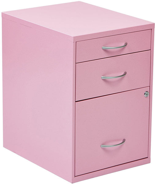 Office Star 22" Pencil, Box, File Cabinet [HPBF] Office Star Pink File Cabinet HPBF261