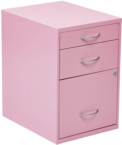 Office Star 22" Pencil, Box, File Cabinet [HPBF] Office Star Pink File Cabinet HPBF261