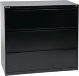 Office Star 3 Drawer Lateral File With Core-Removeable Lock & Adjustable Glides [LF3] Office Star 42" Black LF342-B