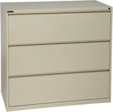 Office Star 3 Drawer Lateral File With Core-Removeable Lock & Adjustable Glides [LF3] Office Star 42" Putty LF342-P