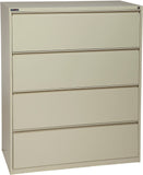 Office Star 4 Drawer Lateral File With Core-Removeable Lock & Adjustable Glides [LF4] Office Star 36" Putty LF436-P
