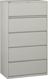 Office Star 5 Drawer Lateral File With Core-Removeable Lock & Adjustable Glides [LF5] Office Star 36" Light Grey LF536-G