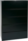 Office Star 5 Drawer Lateral File With Core-Removeable Lock & Adjustable Glides [LF5] Office Star 42" Black LF542-B