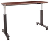 Office Star 5' Pneumatic Height Adjustable Table [HAT60253] Office Star Mahogany Laminate Top Adjustable Height Tables HAT60253-M