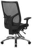 Office Star 99893-30 FreeFlex Coal Fabric, back view