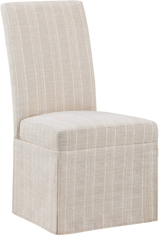 Office Star Adalynn Slipcover Dining Chair 2-Pack [ADL2] Office Star Linen Stripe ADL2-L46