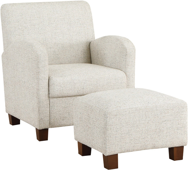 Office Star Aiden Chair & Ottoman Herringbone [ADN] Office Star Quartz ADN-Q11