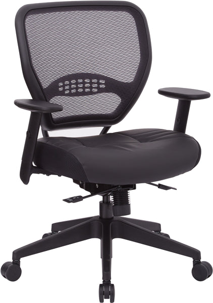 Office Star Air Grid® Back Managers Chair [5700SL] Office Star Black Bonded Leather 5700SL