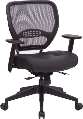 Office Star Air Grid® Back Managers Chair [5700SL] Office Star Black Bonded Leather 5700SL