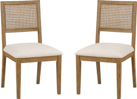Office Star Alaina Cane Back Dining Chair 2-PK [ANADC2] Office Star Linen ANADC2-L32