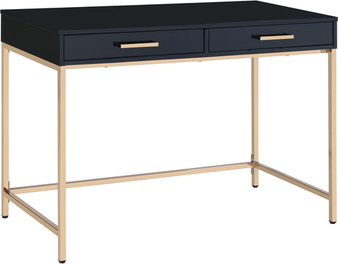 Office Star Alios Black Desk [ALS43] Office Star Black/Gold ALS43-BLK