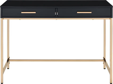 Office Star Alios Black Desk [ALS43] Office Star Black/Gold ALS43-BLK