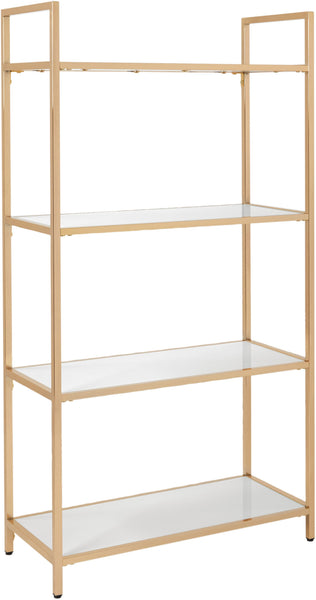 Office Star Alios Bookcase [ALS27] Office Star White/Gold ALS27-WH