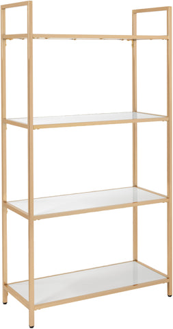 Office Star Alios Bookcase [ALS27] Office Star White/Gold ALS27-WH