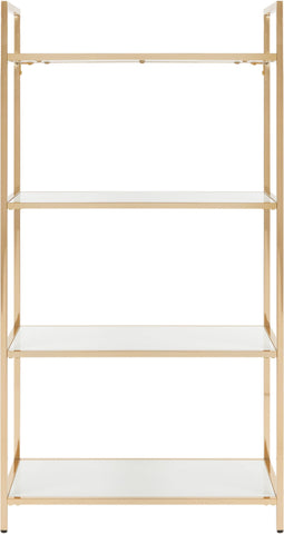 Office Star Alios Bookcase [ALS27] Office Star White/Gold ALS27-WH