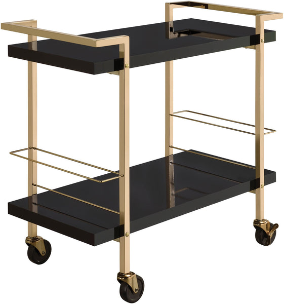 Office Star Alios Serving Cart [ALS02] Office Star Black/Gold ALS02-BLK