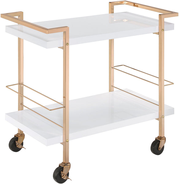 Office Star Alios Serving Cart [ALS02] Office Star White/Gold ALS02-WH