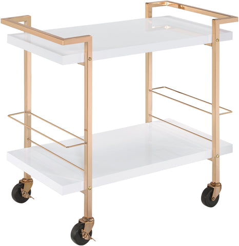 Office Star Alios Serving Cart [ALS02] Office Star White/Gold ALS02-WH