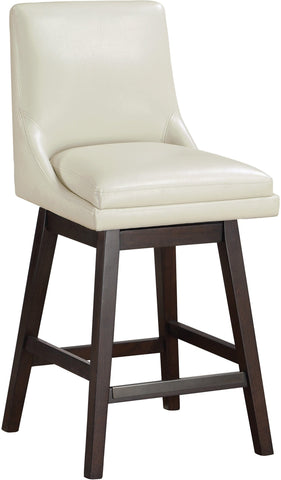 Office Star Allingham 26" Swivel Stool [ALH26] Office Star Cream - Dark Walnut ALH26DW-PD28