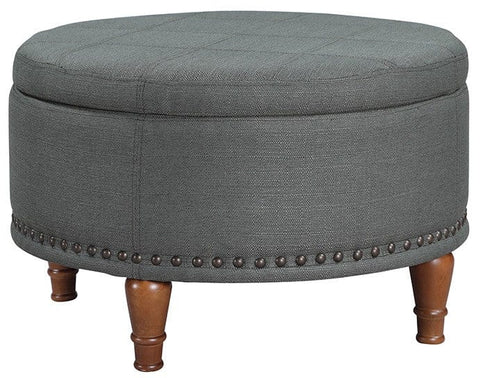 Office Star Alloway Storage Ottoman [ALL] Office Star Charcoal Fabric Ottoman ALL-K26