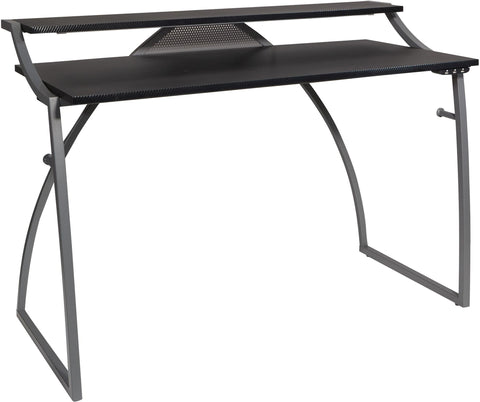 Office Star Alpha Battlestation Gaming Desk [ALP25] Office Star Black ALP25-BLK