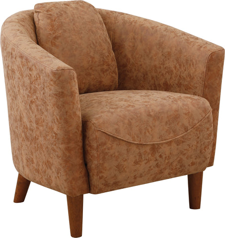 Office Star Aron Tub Chair [ARN] Office Star Brown Faux Leather ARN-P42