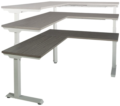 Office Star Ascend II 3 Stage Electric Height Adjustable L-Shape Table [A336072SVS] Office Star 60" x 72" Adjustable Height Tables A336072SVS