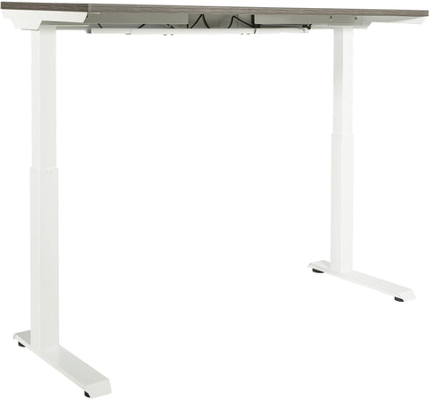 Office Star Ascend II Electric Height Adjustable Table [A222460SVS] Office Star 2 Stage 60" x 24" / Slate Grey Top and White Base A222460WHS