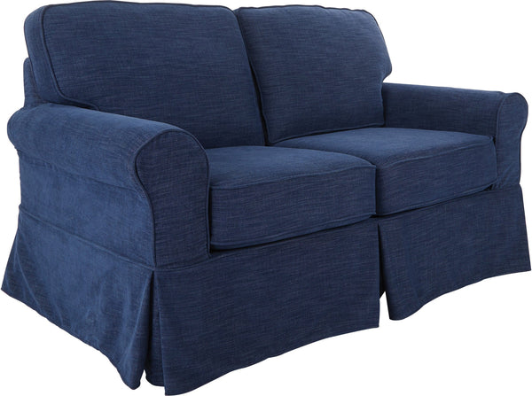Office Star Ashton Loveseat [ASN52] Office Star Navy ASN52-S66